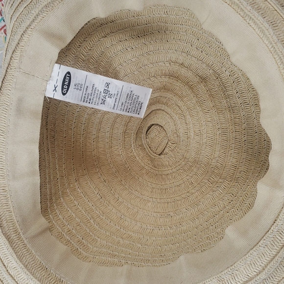 Old Navy straw paper beach hat with colorful edge detail Size L/XL - Picture 7 of 7